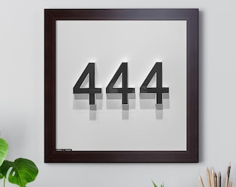 444 Engel Zahlen gerahmt Wand Kunst hängen Dekor, Engel Zahlen Büro gerahmt Wand Kunst Spirituelle Wohnzimmer Wand Kunst Dekor Erntedank Geschenk