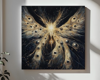 Angel Seraphim Canvas Wall Art Decor, Biblically Accurate Angel Bedroom Religious Wall Art, Catholic Art, Christian Housewarming Gift