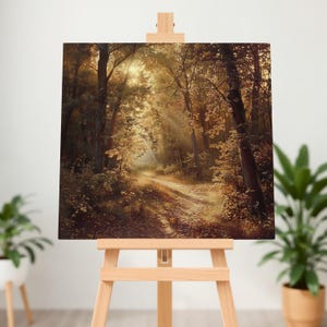 Farmhouse Nature Canvas Wall Art, Landscape Painting, Modern Home Decor, Scenic Artwork for Living Room, Gift for Nature Lovers