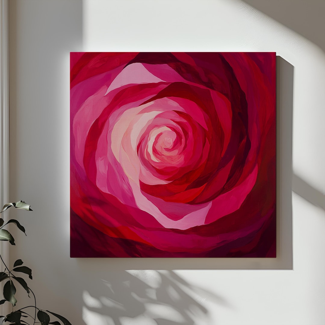 Watercolor Red Rose Canvas Wall Art Decor, Botanical Floral Art, Spring ...