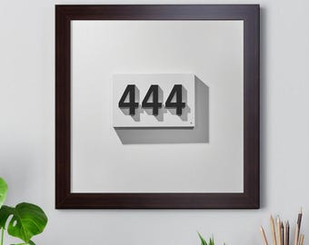 444 Angel Numbers Framed  Above Couch Wall Art, Spiritual Living Room Wall Hanging Art Decor, Aura Wall Art Decor, Housewarming Gift