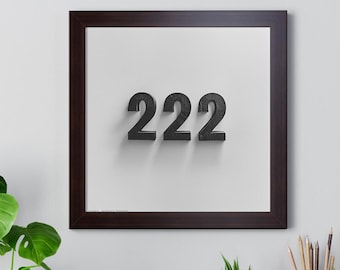 222 Engel Zahlen Wandbehang gerahmt Kunstdekor, über dem Bett Spirituelle gerahmte Wandkunst, Aura Schlafzimmer Leinwand Wandkunst, Housewarming Geschenk