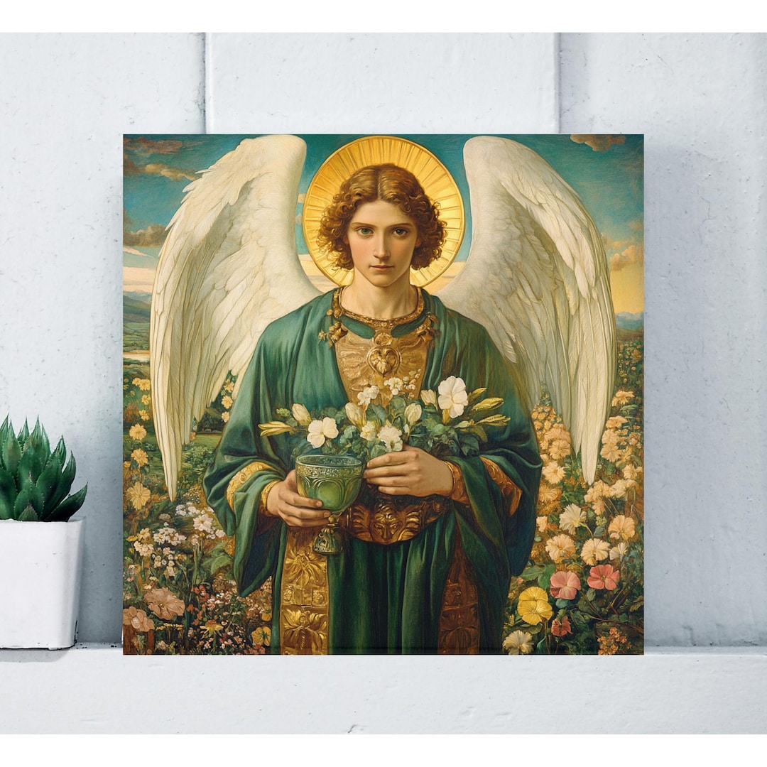 Archangel Raphael Matte Canvas Wall Art, Christian Gifts, Healing ...