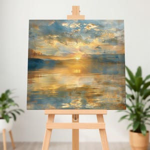 Sunrise Canvas Art, Nature Canvas Wall Art, Landscape Painting, Modern Home Decor, Scenic Artwork for Living Room, Gift for Nature Lovers