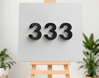 333 Angel Number Canvas Wall Art, Spiritual Wall Decor, Numerology Sign, Minimalist Inspirational Artwork
