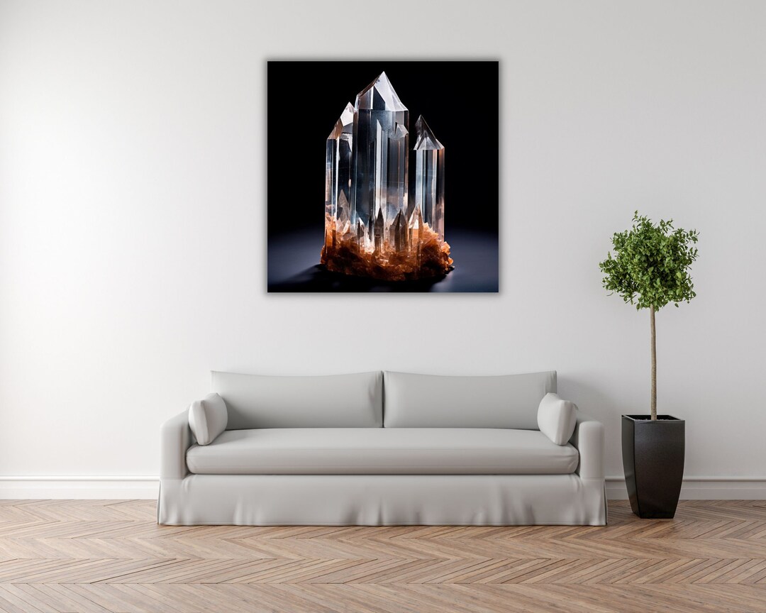 Rocks and Minerals Stone Art, Crystal Wall Art, Crystal Cluster Decor