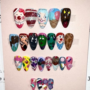 Candy Land: Hand Painted Press On Nail Set (24pc)