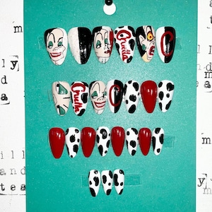Cruella: Hand Painted Press On Nail Set (24pc)