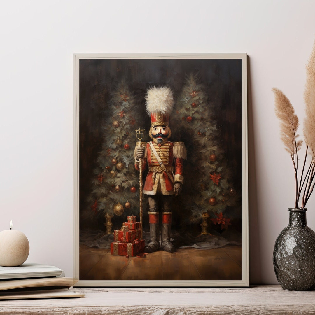 Nutcracker Wall Art Print Christmas Oil Painting Vintage - Etsy