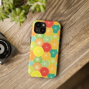 Trendy Citrus Handyhülle | Langlebig | Leichtgewicht | iPhone 16 Pro Max Plus 15 14 13 Mini SE 12 11 X SE XR Xs 8 7 | Samsung S24 S23 S22 S21