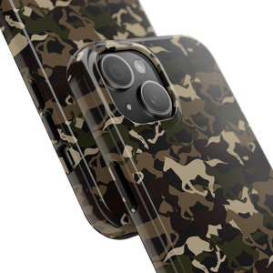 Armee Camo Pony Handyhülle | Langlebig | Leichtgewicht | iPhone 16 Pro Max Plus 15 14 13 Mini SE 12 11 X SE XR Xs 8 7 | Samsung S24 S23 S22 S21