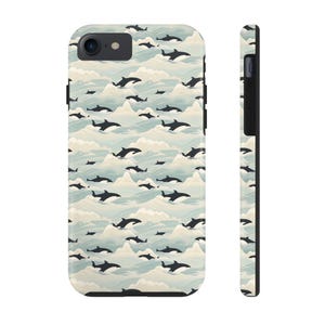 Orca Wal Handyhülle | Langlebig | Leichtgewicht | iPhone 16 Pro Max Plus 15 14 13 Mini SE 12 11 X SE XR Xs 8 7 | Samsung S24 S23 S22 S21