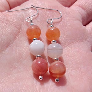Lesbian Pride Dyed Agate Earrings