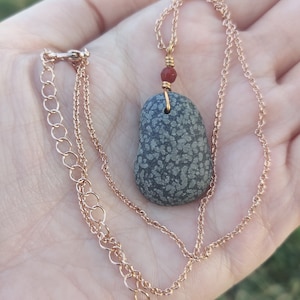 Speckled Basalt Pendant Necklace