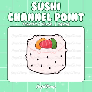 Sushi Channel Point Icon | Kawaii Sushi Uramaki | Twitch Channel Points