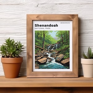 Shenandoah National Park Poster, National Park Art, National Park Wall Art, National Park Prints, Travel Poster