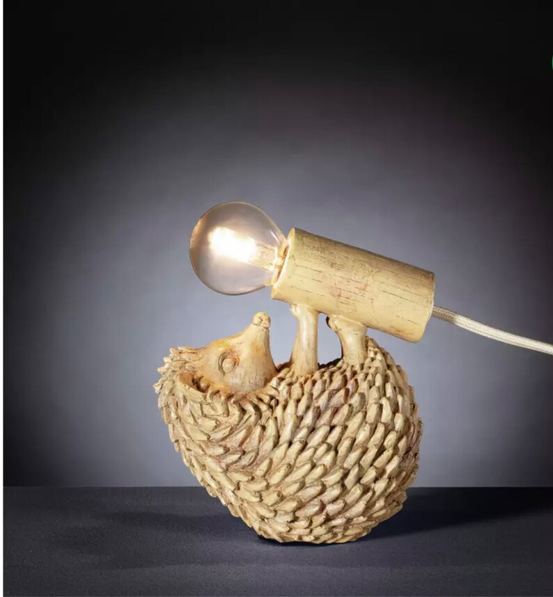 Beautiful Hedgehog Table Lamp Art Decor Kids Room Lamp Etsy