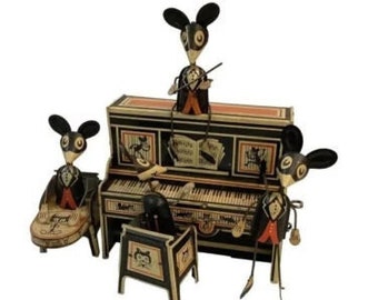 Louis MARX & Co. Antique RARE Tin Litho Wind-up Merry Makers BAND