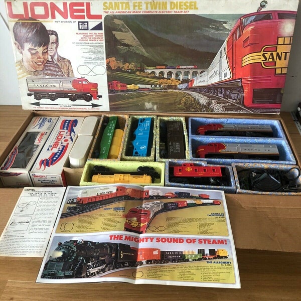 LIONEL vintage SANTA FE Twin Diesel Set # 6-1085 Échelle O