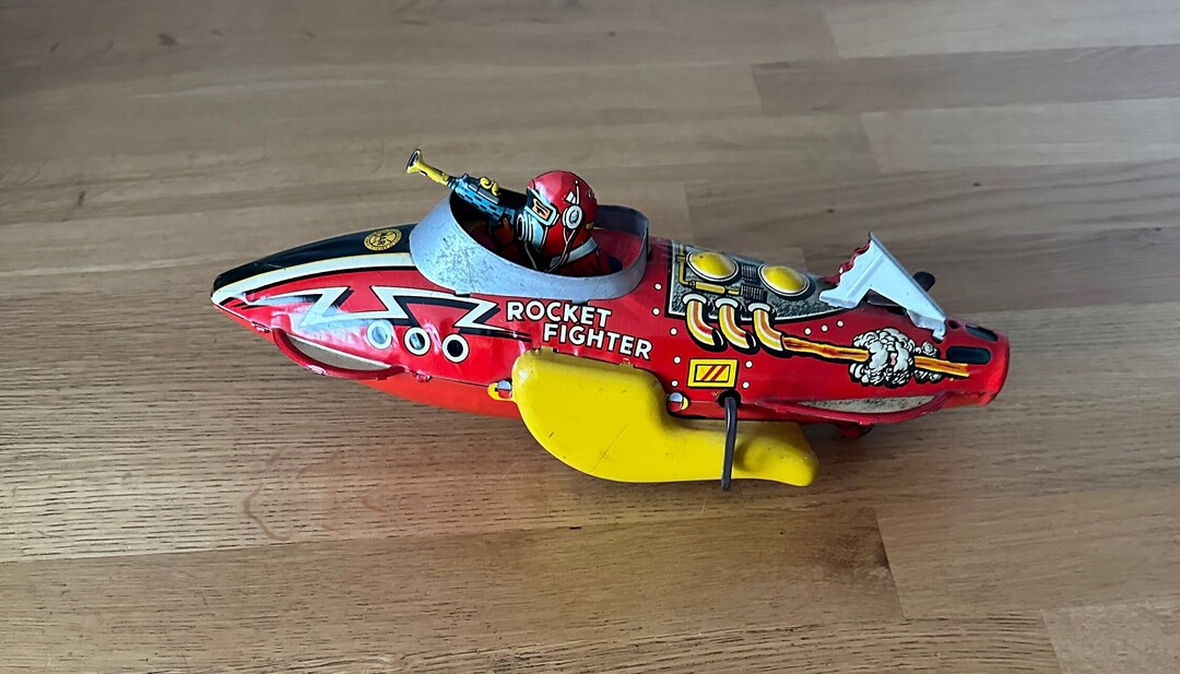 Antique MARX ROCKET FIGHTER Toy Windup 1935 With Key Working Etsy