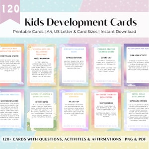 Kinderen ONTWIKKELINGSKAARTEN & AFFIRMATIES voor kinderen, communicatiekaarten, kinderaffirmaties, zelfreflectie, educatieve kaarten, speltherapie