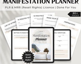 Planejador de Manifestação: Modelo Canva com Direitos de Revenda (Download Digital)