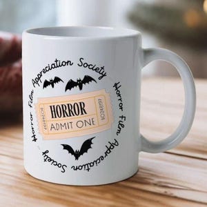 Horror Movie Mug: Film Gift for Cinephiles and Cinema Buff