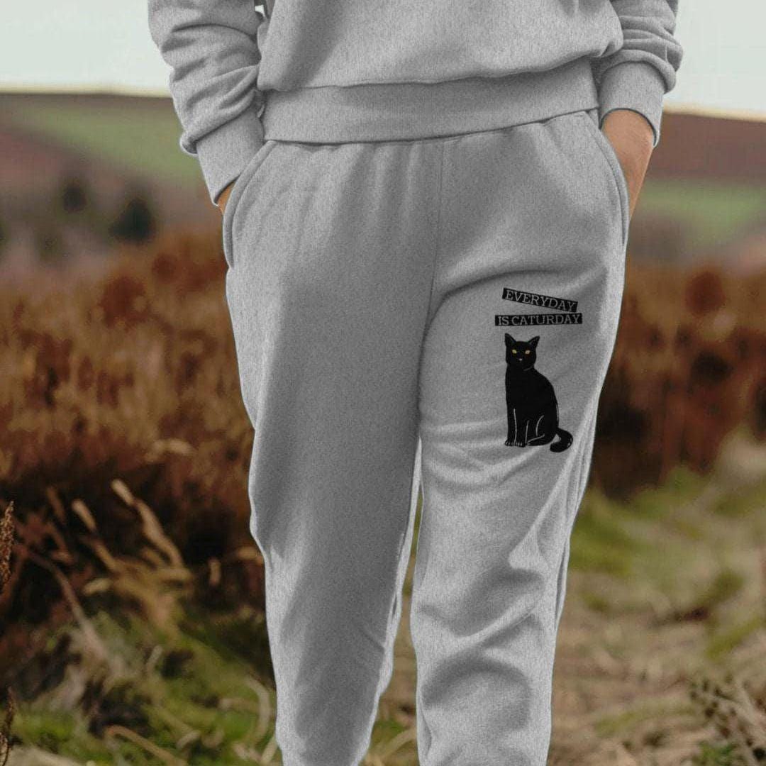 Pantaloni della tuta a forma di gatto nero, graziosi e comodi