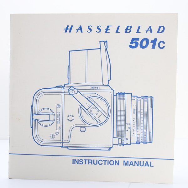 Original Hasselblad 501C Camera Instruction Manual 32 Page Sweden. Excellent Condition.