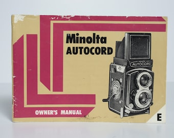 Minolta Autocord TLR Camera Instructions Owner's Manual. Original 1960's Printed In Japan 36 Page Guide.