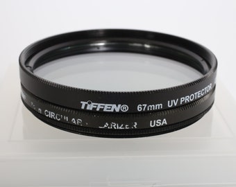 Tiffen 67mm Circular Polarizer + UV Filter Lot. For All Film & Digital Cameras.