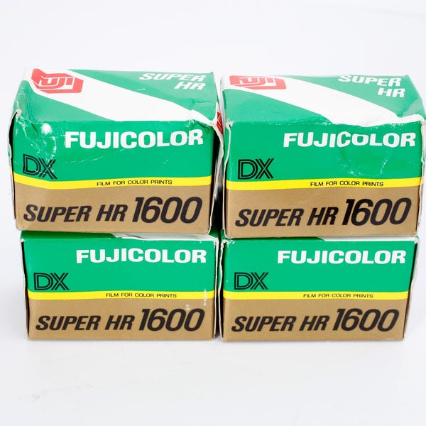 Fujicolor 35mm 1600 Super HR 35mm Color Negative Film 36 exp. 4 Rolls Sealed. Expired But Kept Frozen.