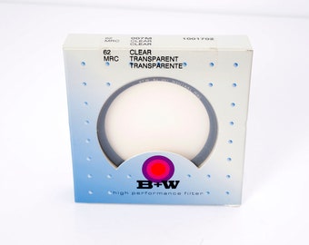 New B+W 62mm 007 Clear MRC Protective Lens Filter. For All Film & Digital Cameras.