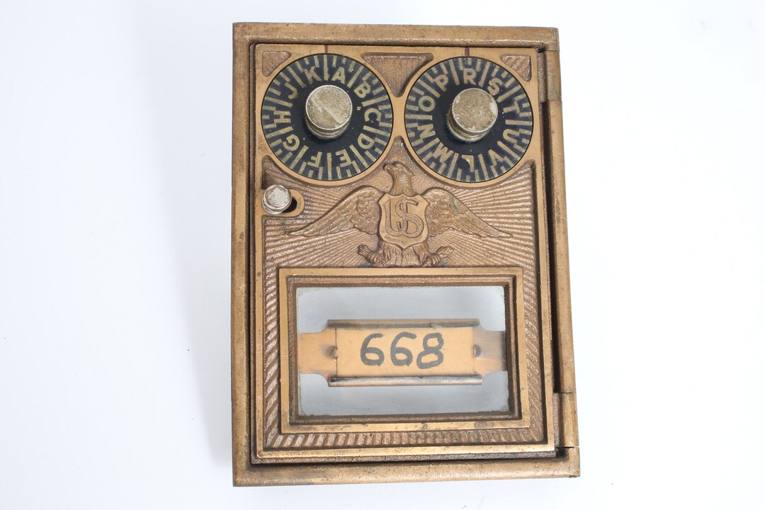1920's Brass Eagle Post Office Mail Door Fully Functional. Etsy