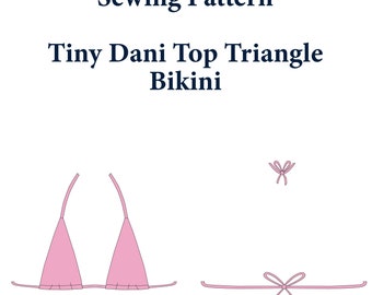 Tiny Triangle Bikini Top PDF Sewing Pattern | Dani Style | Size XS-XXL | Beginner Swimwear | diy Swimsuit Top Pattern