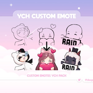 YCH Emote Base Set |  Custom Emotes Pack Commission for your Twitch/Discord