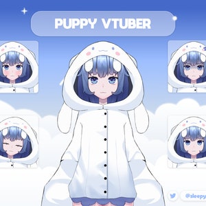 Cute Cinnamon Premade vTuber Model Live 2d |  Ready to use full body live2d rig