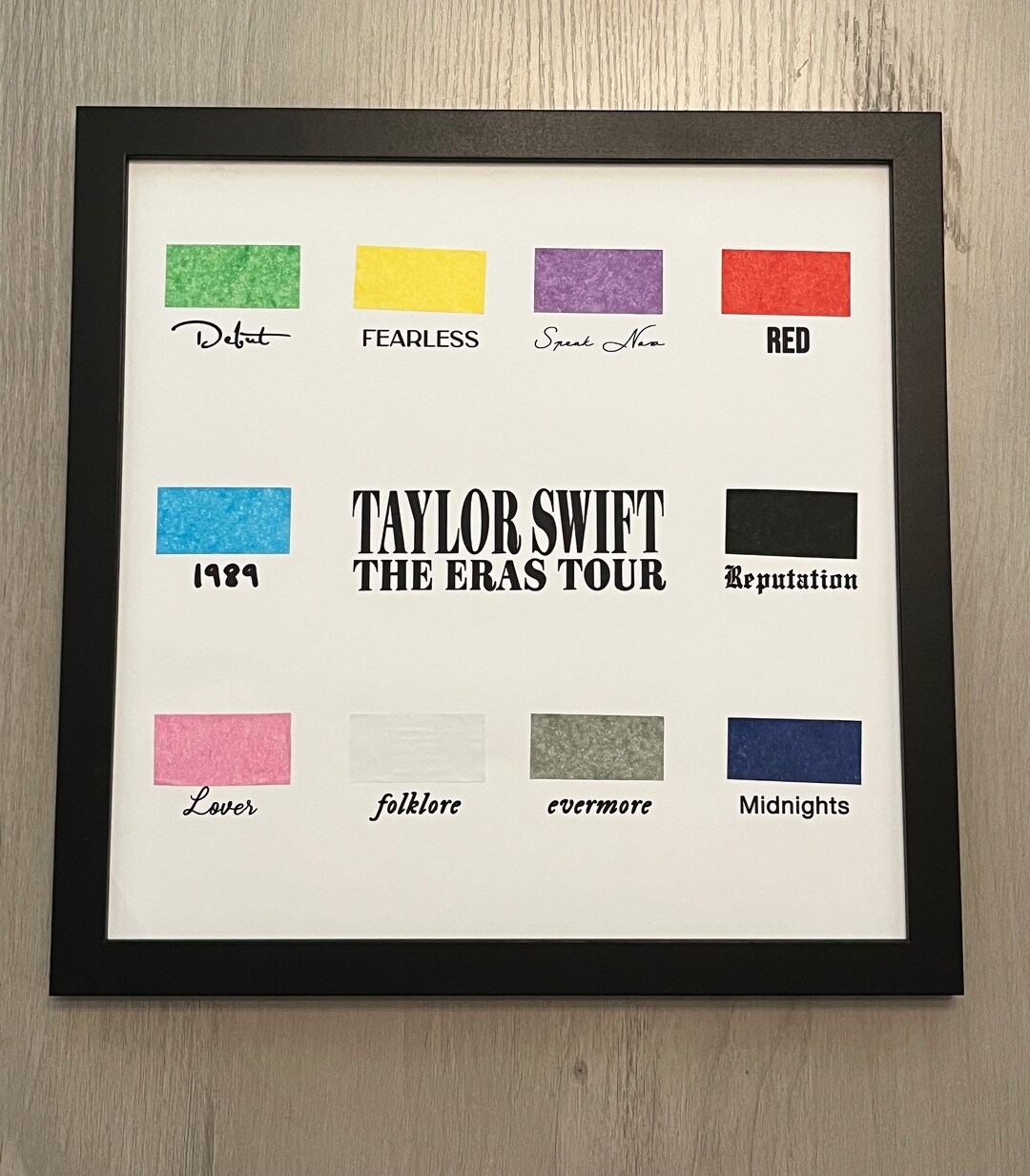 Taylor Swift Eras Tour Confetti by Album Picture Frame Etsy