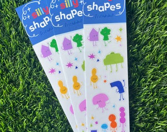 Hoja de pegatinas de AMISTAD con formas divertidas