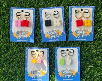 Pendientes pequeños de ladrillos combinables / Colección 1