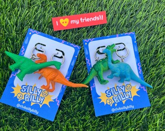 PAQUETES DE AMISTAD / 2 pares de aretes de dinosaurio / Uno para ti y otro para tu mejor amiga