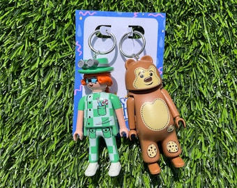 Pendientes de personajes de caramelos de Playmobil