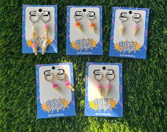 Colección de helados de ladrillo / Pendientes de aro