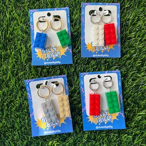 Large Mix and Match Brick Earrings | Collection 2