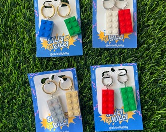Pendientes grandes de ladrillo combinables / Colección 2