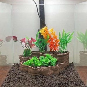 Doniczka Stratified Rock | Oddziel rośliny dzięki tej wielopoziomowej, naturalnie wyglądającej doniczce | Akwarium z łatwością