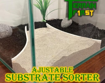 River Adjustable Substrate Separator/Sorter/Divider | Create an aquascape masterpiece with ease and save your substrates from mixing