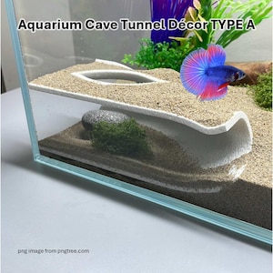 Aquarium Cave Tunnel Decor TYPE A | Create an adventure zone for fish, shrimp, pleco, reptile and continue to observe them play and forage.