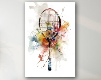 Tennis Racquet Print, Tennis Wall Art, Tennis Patent, Tennis Wall Decor, Tennis Gift, Tennis Lover Gift, Tennis Player Gift, Christmas Gift