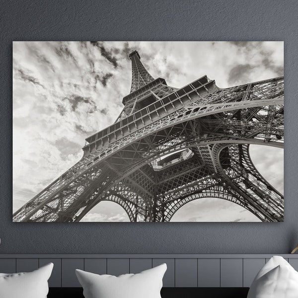 Eiffel Tower Paris, Modern Architecture Wall Art, Eiffel Tower Wall Art, Minimalist Wall Decor, Paris Wall Decor, Eiffel Tower Canvas Print